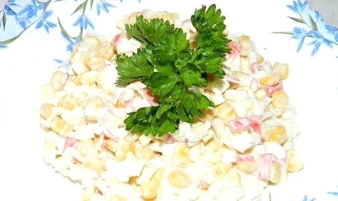 Крабовый салат с капустой