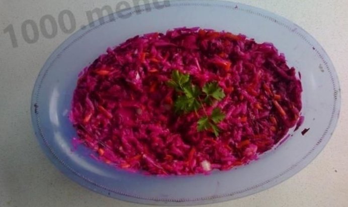 Салат из кольраби, моркови, свеклы