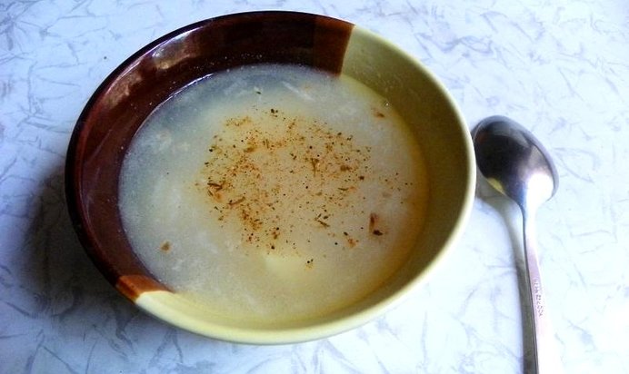 Суп с яично - творожной заправкой