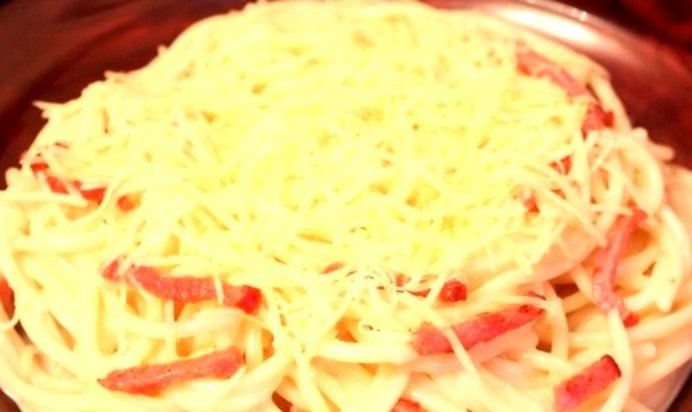 Макароны под соусом карбонара