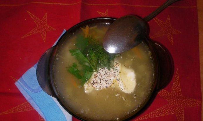 Рассольник вегетарианский без перловки