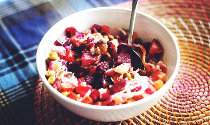 Винегрет с квашеной капустой