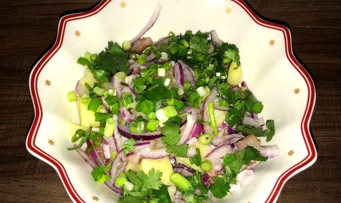 Картофельный салат с сельдью