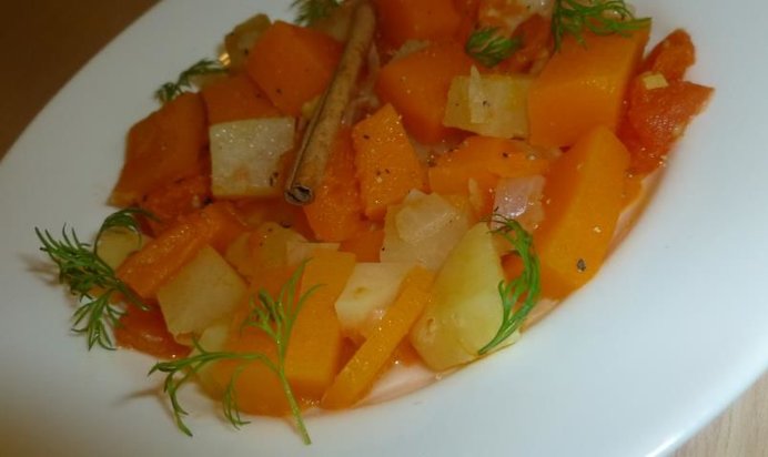 Овощное рагу с тыквой и корицей